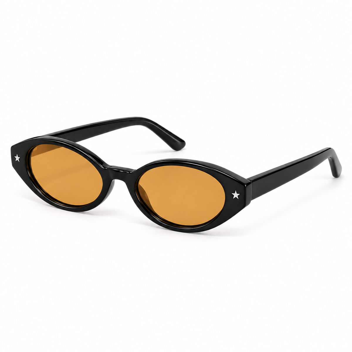 Óculos de Sol Feminino Preto com Lentes Âmbar