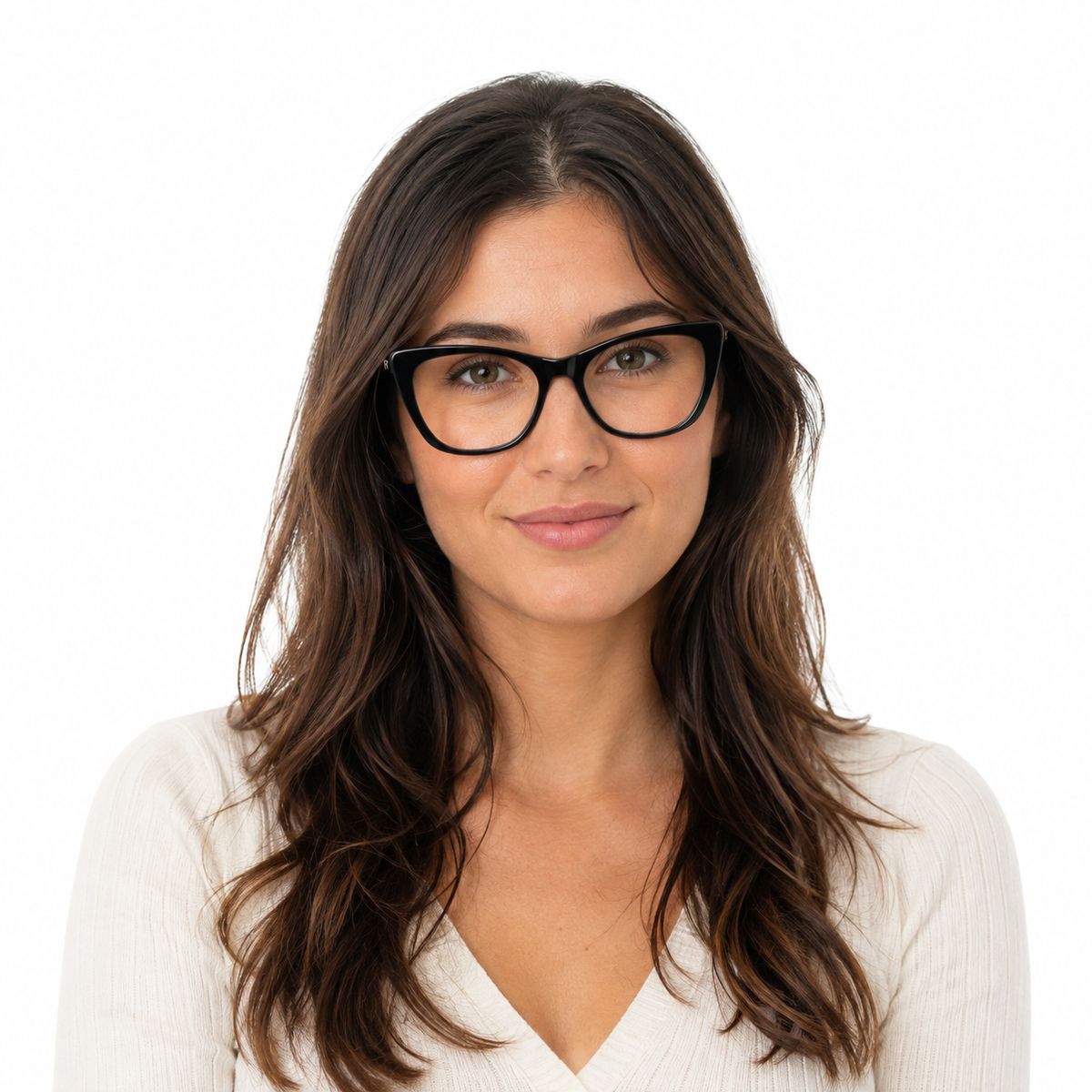 Óculos de Grau HT Eyewear Feminino Preto Gatinho