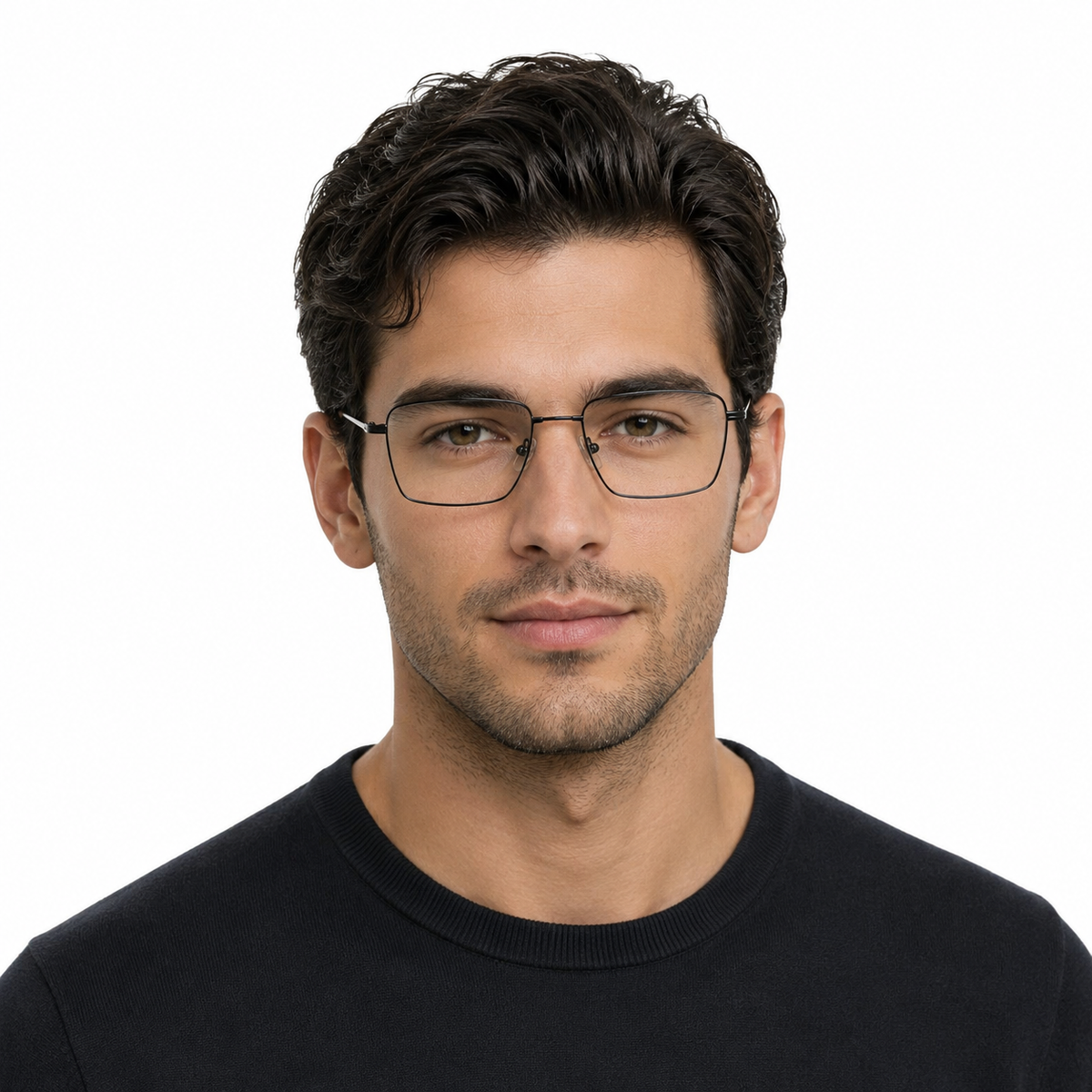 Óculos de Grau Masculino Cambridge Retangular Grafite