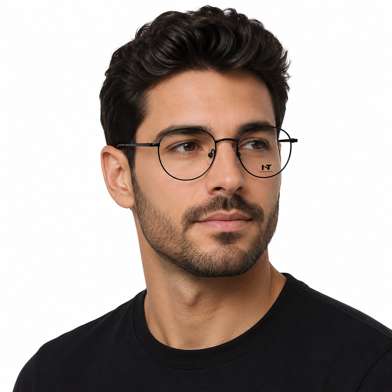 Armação Metal Preta HT Eyewear