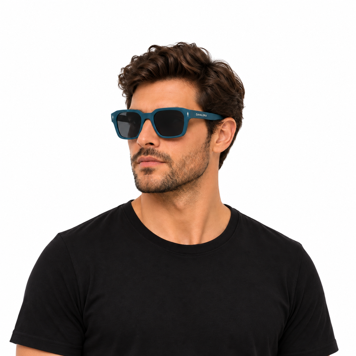 Óculos de Sol Masculino Cavalera Quadrado Azul Petróleo