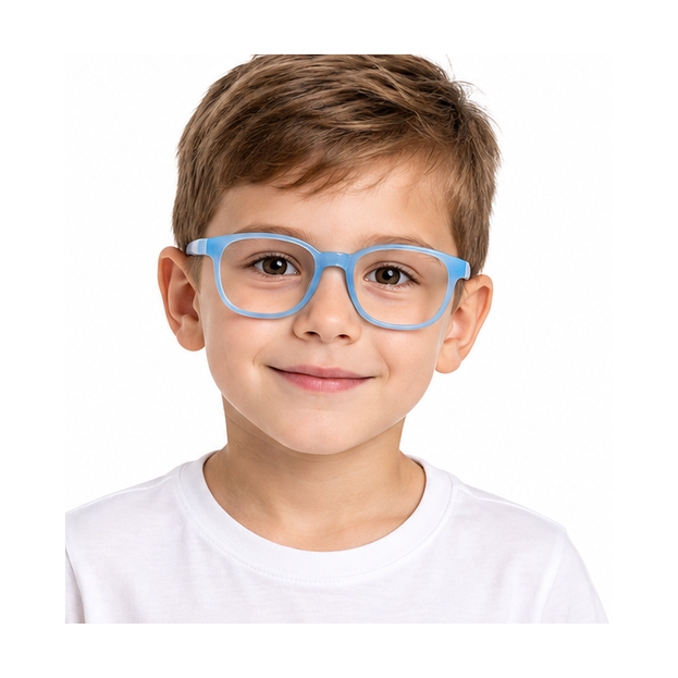 Óculos de Grau Infantil Masculino Azul Flexível 89005