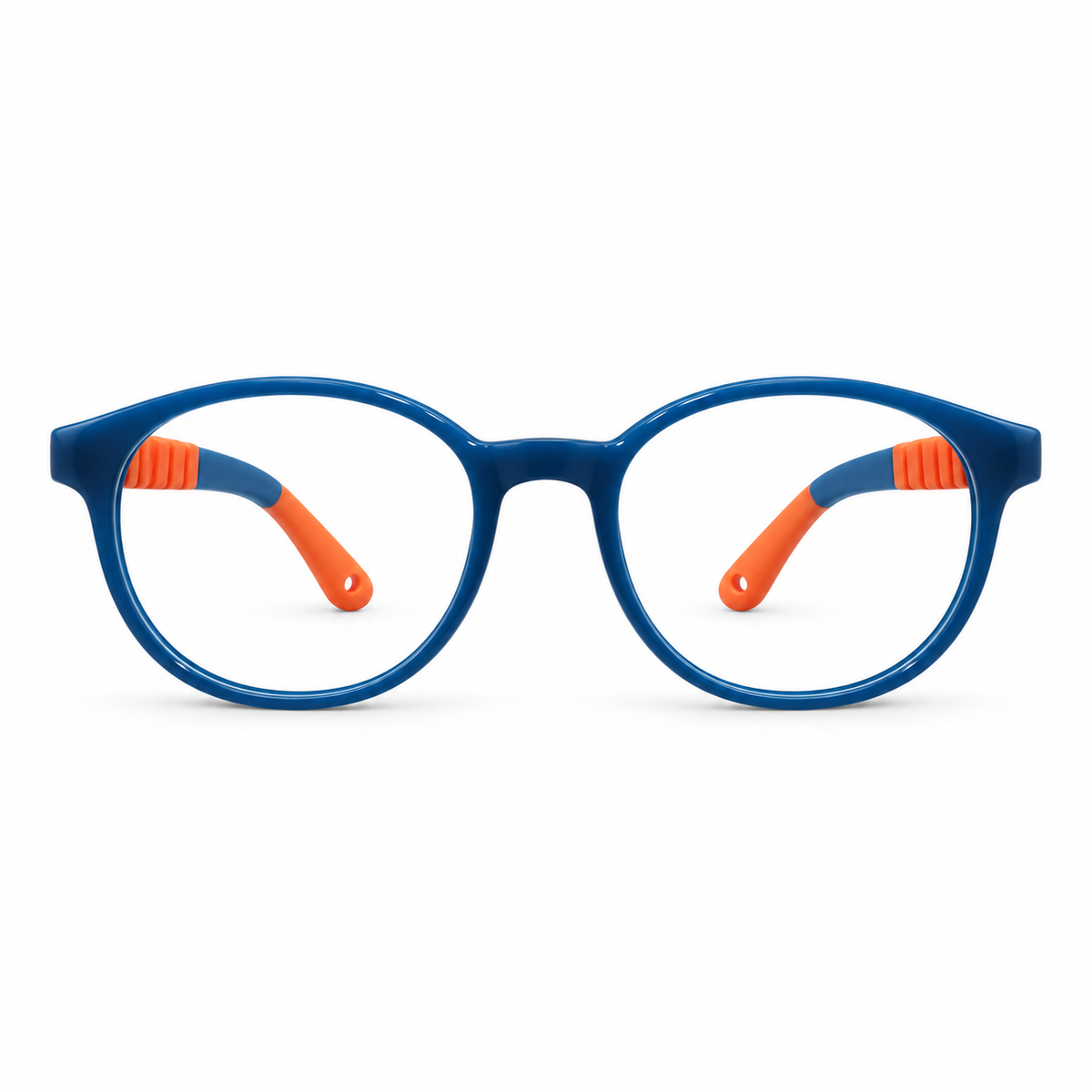 Óculos de Grau Infantil Masculino Azul com Laranja Flexível 89000