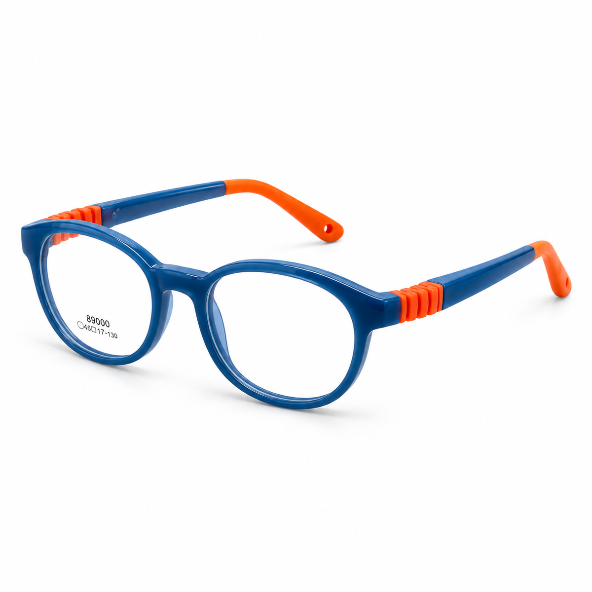 Óculos de Grau Infantil Masculino Azul com Laranja Flexível 89000
