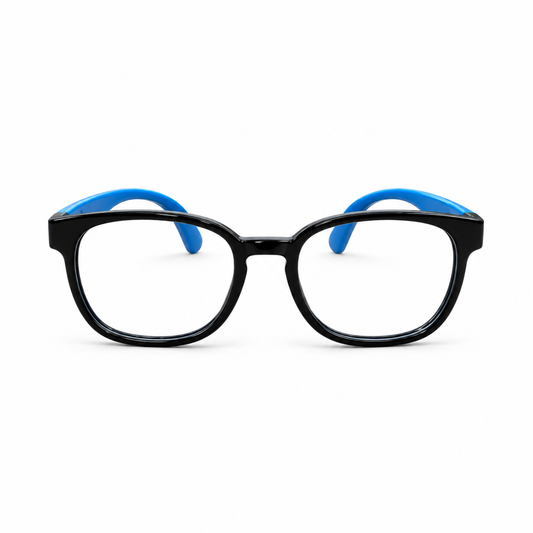 Óculos de Grau Infantil Masculino Preto com Azul