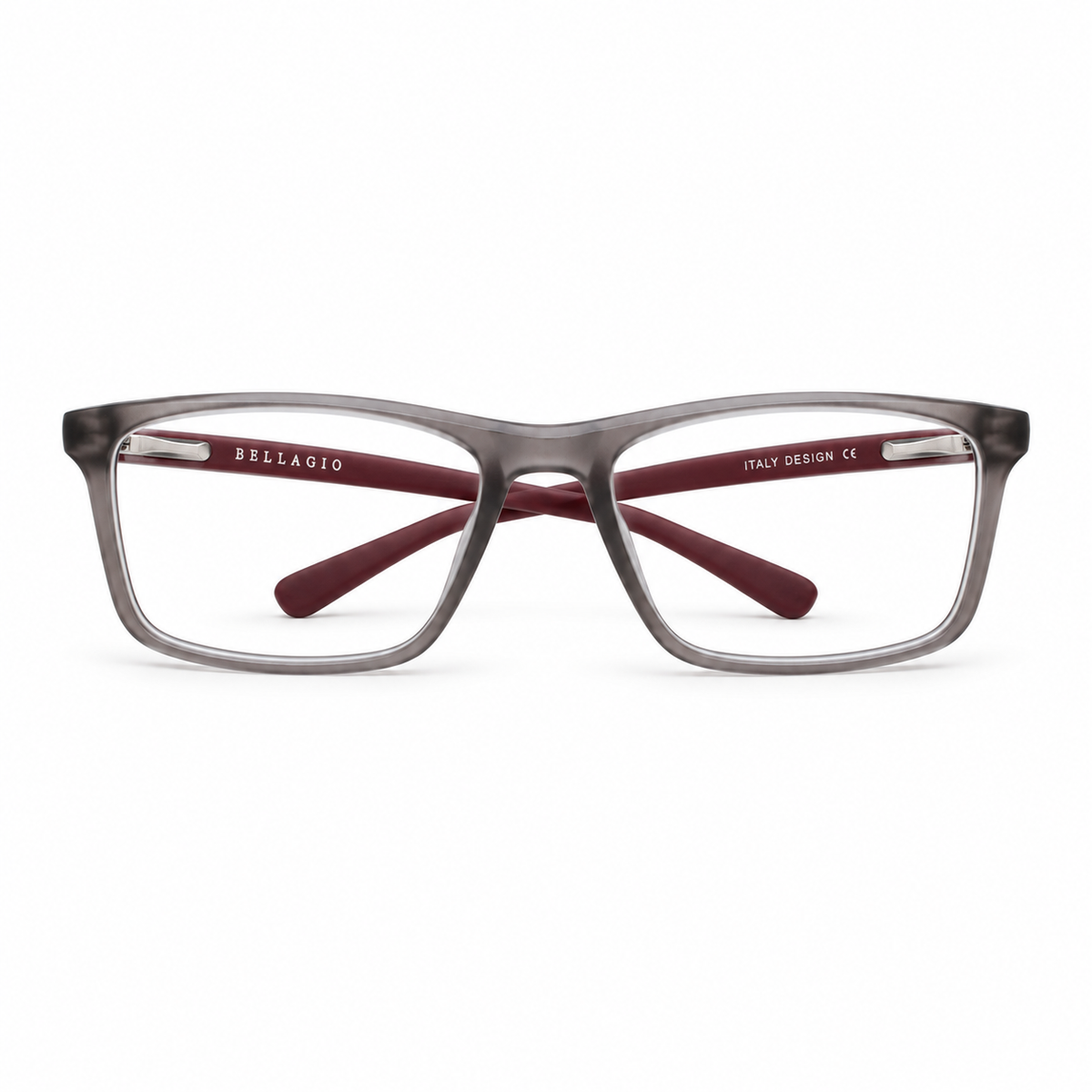 Óculos de Grau Infantil Masculino Bellagio Cinza com Vinho DX-2003
