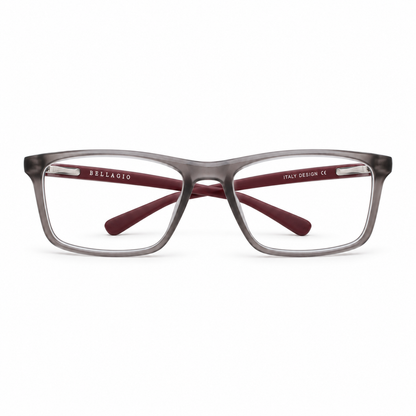 Óculos de Grau Infantil Masculino Bellagio Cinza com Vinho DX-2003