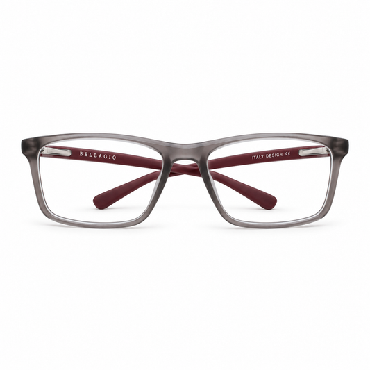Óculos de Grau Infantil Masculino Bellagio Cinza com Vinho DX-2003