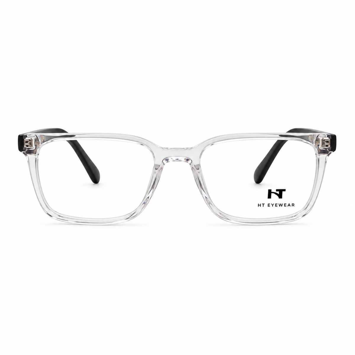 Óculos de Grau Infantil Masculino HT Eyewear 6675 C2 Transparente e Preto