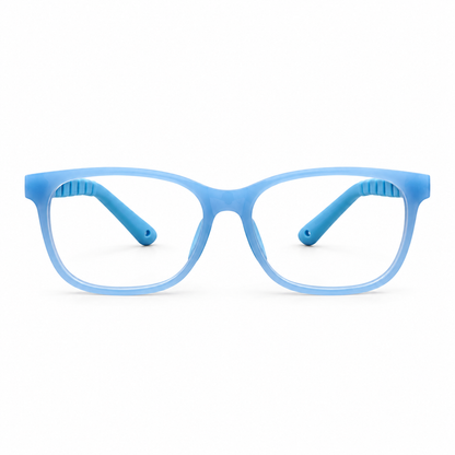 Óculos de Grau Infantil Masculino Clip-On Azul Flexível