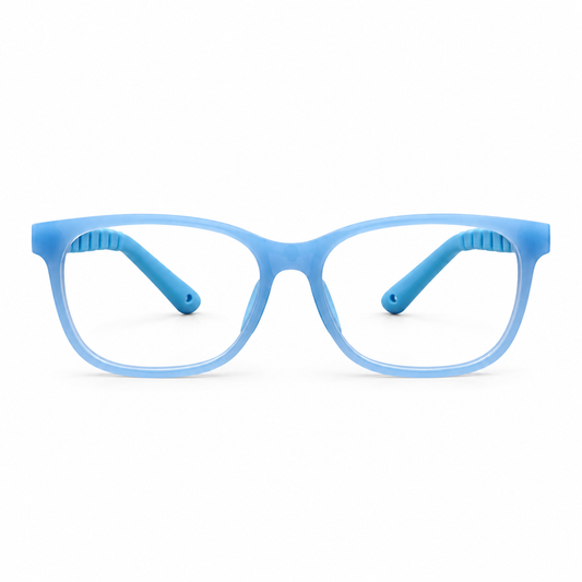 Óculos de Grau Infantil Masculino Clip-On Azul Flexível