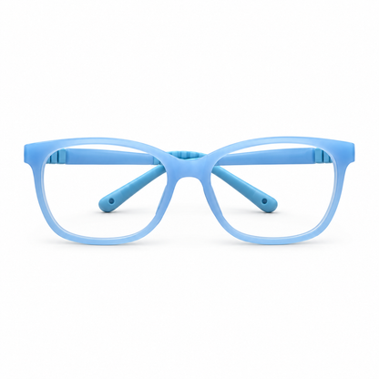 Óculos de Grau Infantil Masculino Clip-On Azul Flexível
