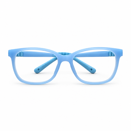 Óculos de Grau Infantil Masculino Clip-On Azul Flexível