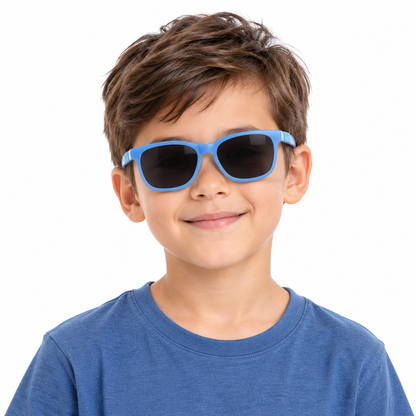 Óculos de Grau Infantil Masculino Clip-On Azul Flexível