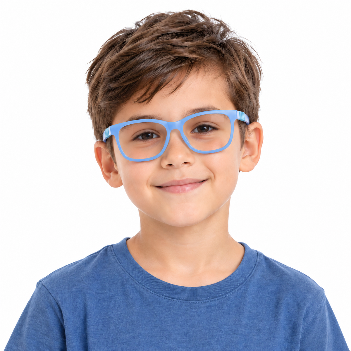 Óculos de Grau Infantil Masculino Clip-On Azul Flexível