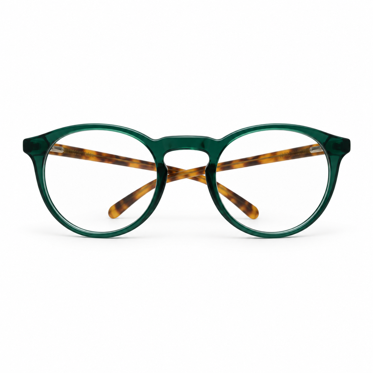 Óculos de Grau Masculino Verde Translúcido e Tartaruga