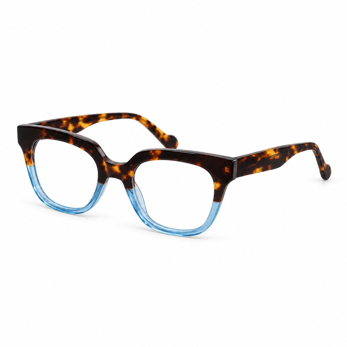 Óculos de Grau Feminino Tartaruga com Azul Translúcido
