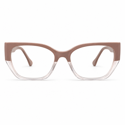 Óculos de Grau Feminino Nude e Transparente