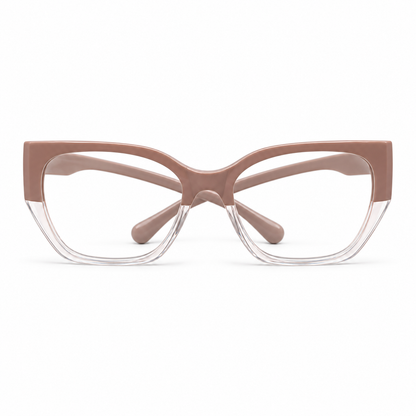 Óculos de Grau Feminino Nude e Transparente
