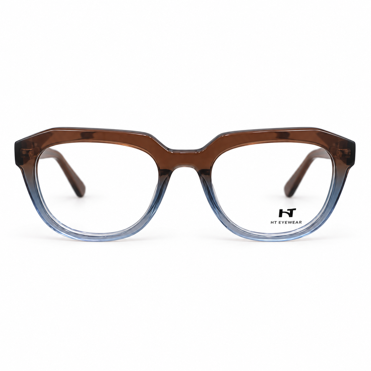 Óculos de Grau Feminino Marrom e Azul Degradê