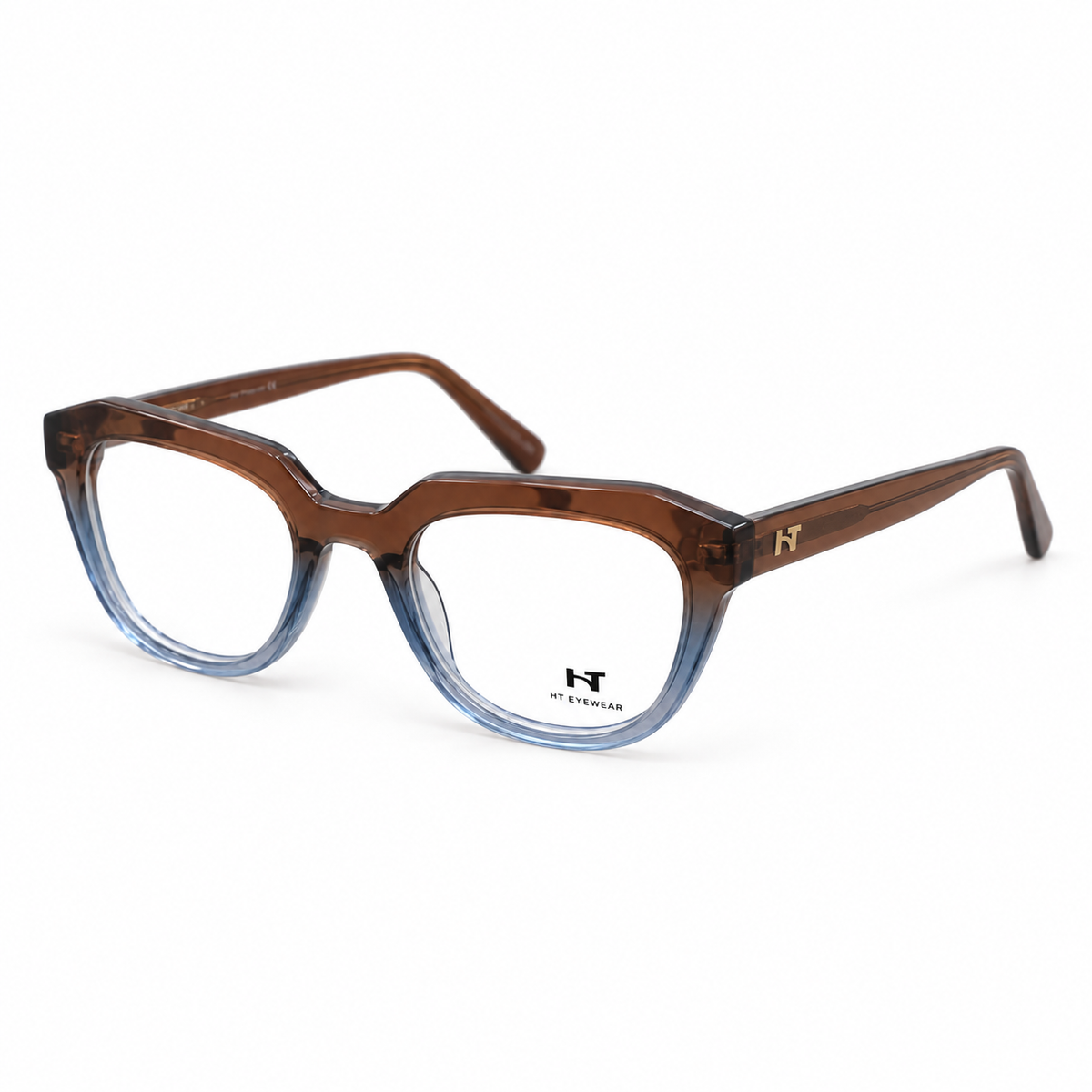Óculos de Grau Feminino Marrom e Azul Degradê
