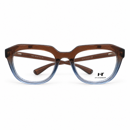 Óculos de Grau Feminino Marrom e Azul Degradê