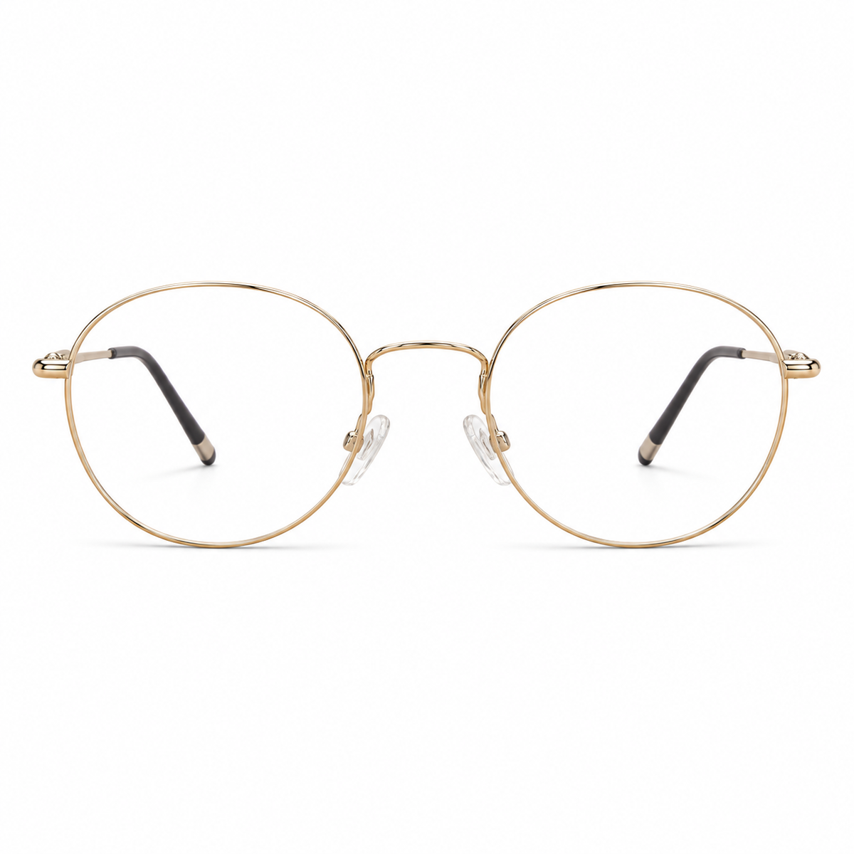 Óculos de Grau Unissex Dourado Redondo Memory Titanium