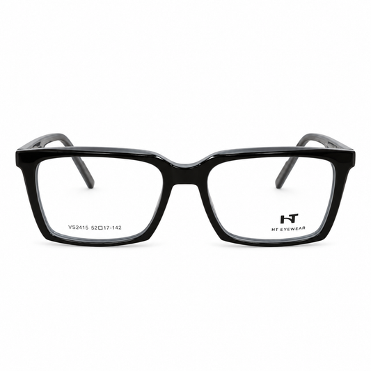 Óculos de Grau Masculino Preto Retangular