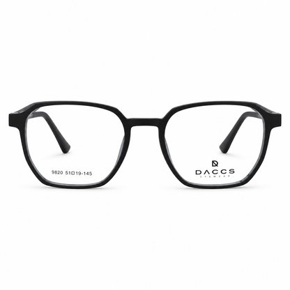 Óculos de Grau Masculino Preto Geométrico