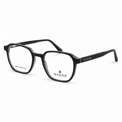 Óculos de Grau Masculino Preto Geométrico