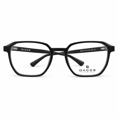 Óculos de Grau Masculino Preto Geométrico