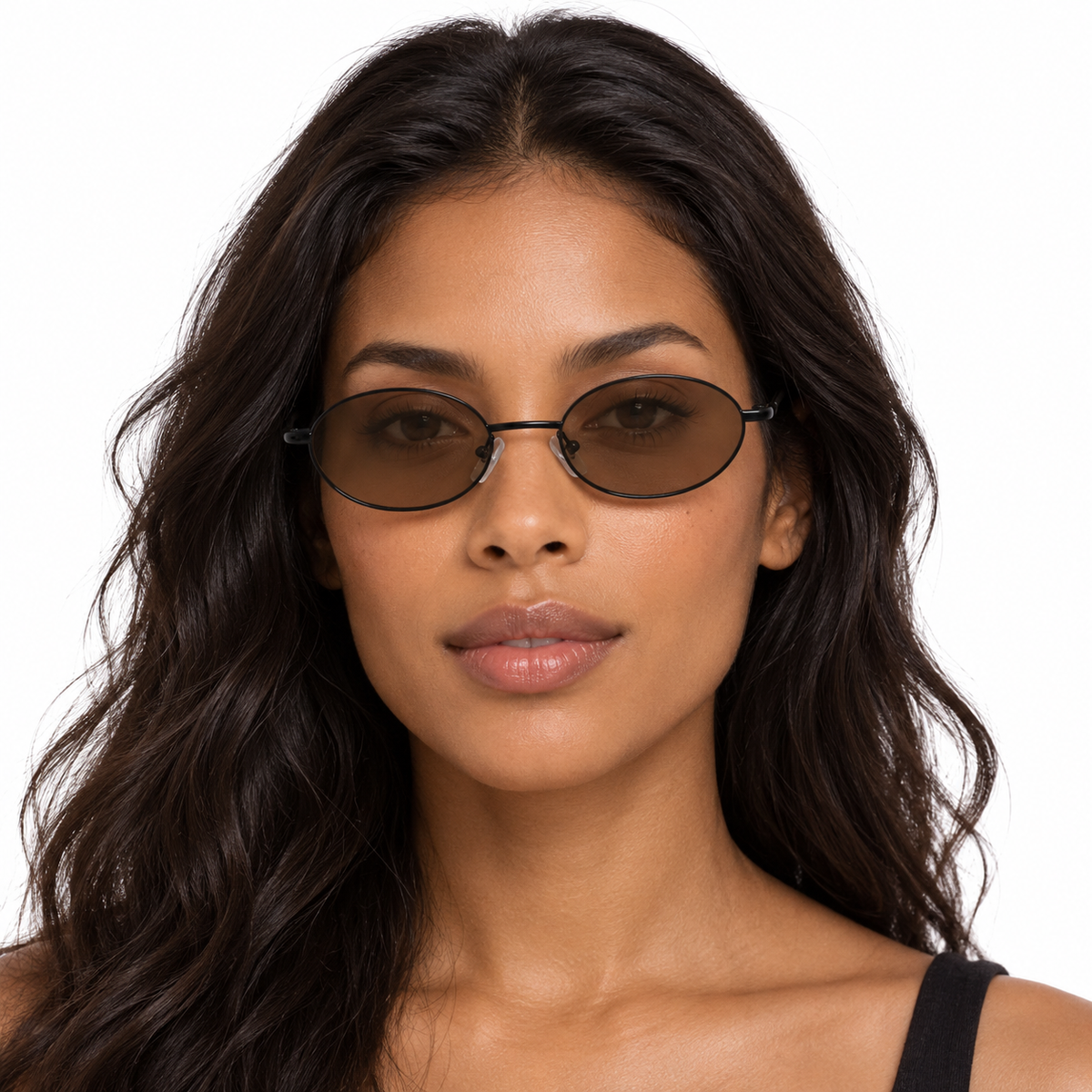 Óculos de Sol Feminino Preto com Lentes Cosméticas