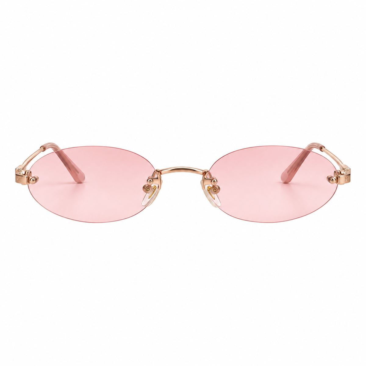 Óculos de Sol Feminino Rosé Gold com Lentes Rosa
