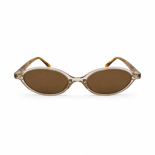Óculos de Sol HT Oval Nude Âmbar