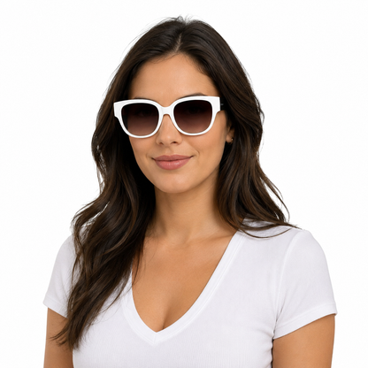 Óculos de Sol LeBlanc Branco Feminino Degradê