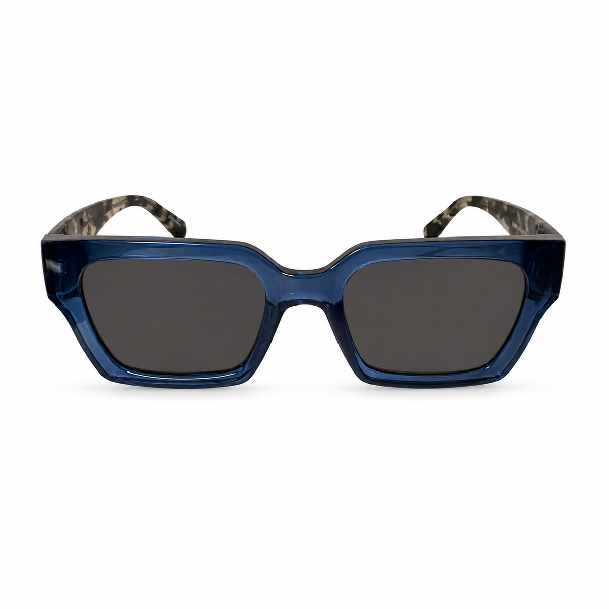 Óculos de Sol Feminino Azul Marinho com Hastes Tartaruga