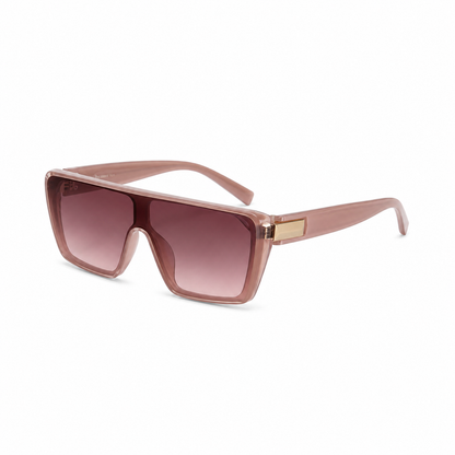 Óculos de Sol Feminino Oversized Rosa Translúcido