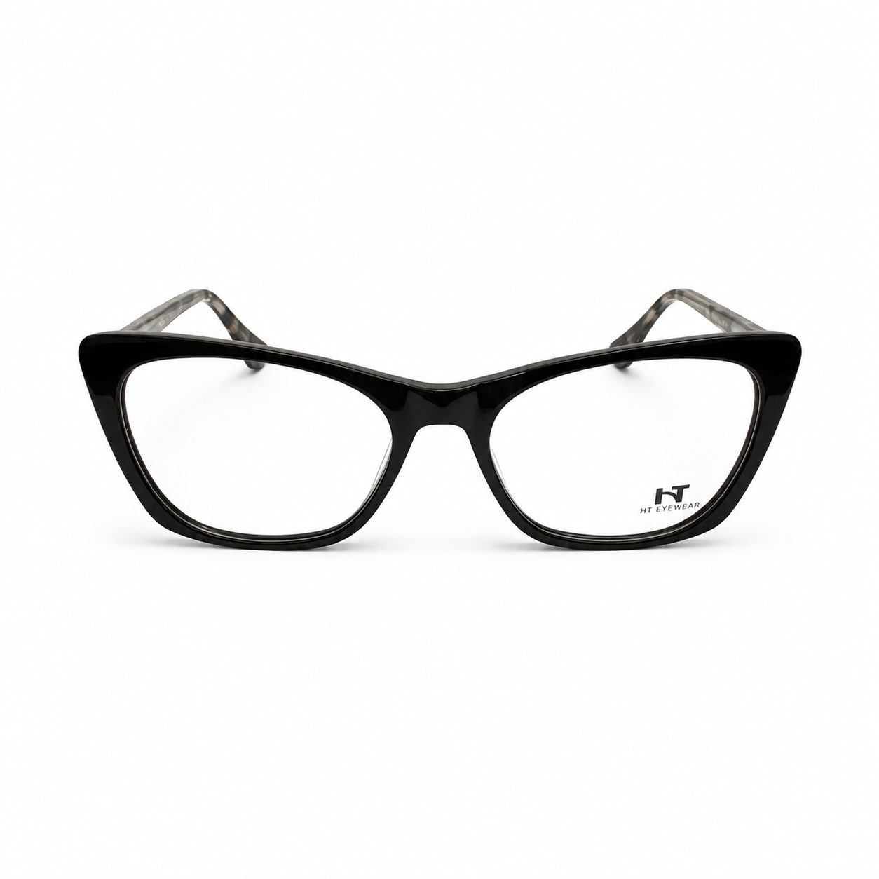 Óculos de Grau HT Eyewear Feminino Preto Gatinho