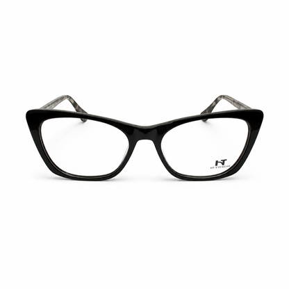 Óculos de Grau HT Eyewear Feminino Preto Gatinho