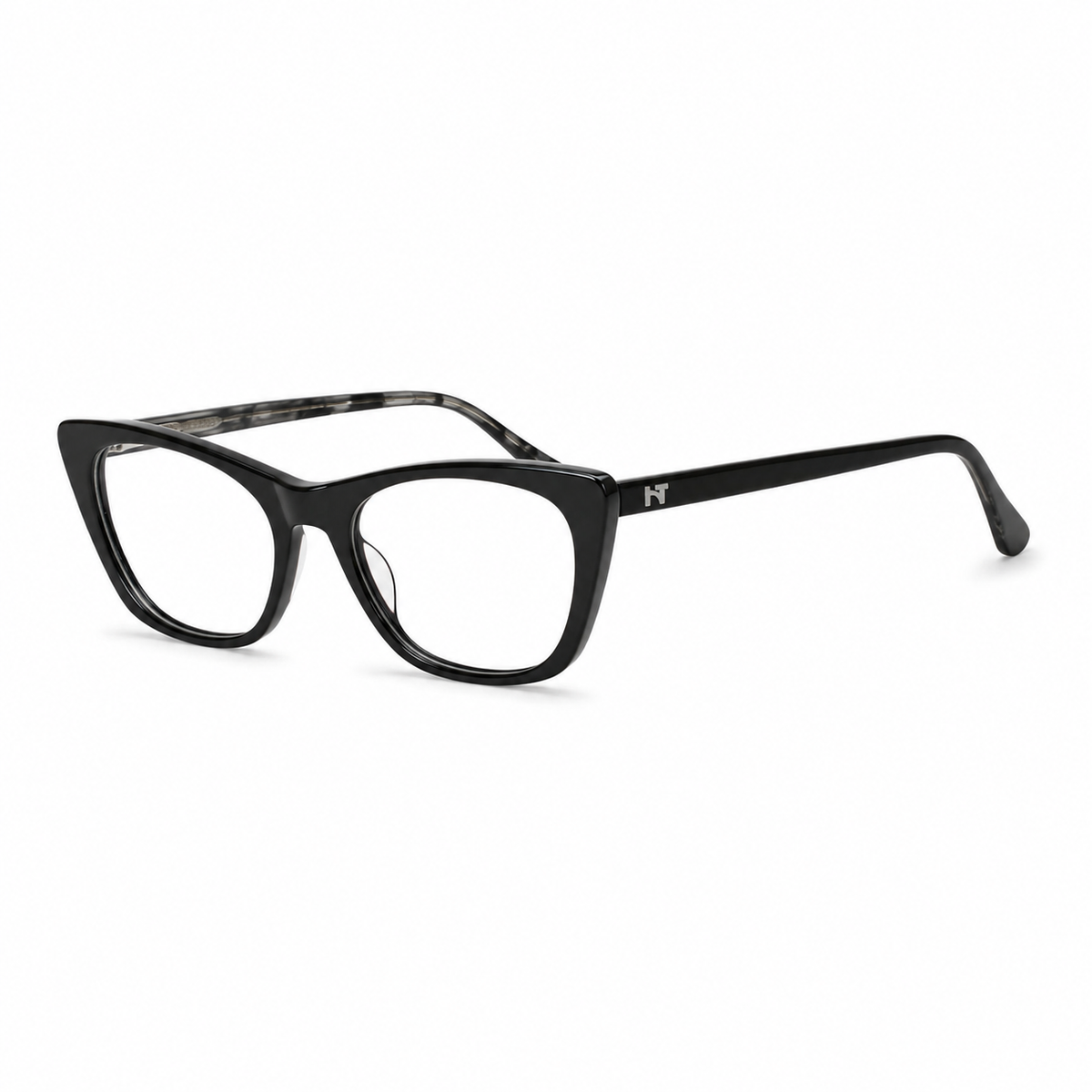 Óculos de Grau HT Eyewear Feminino Preto Gatinho