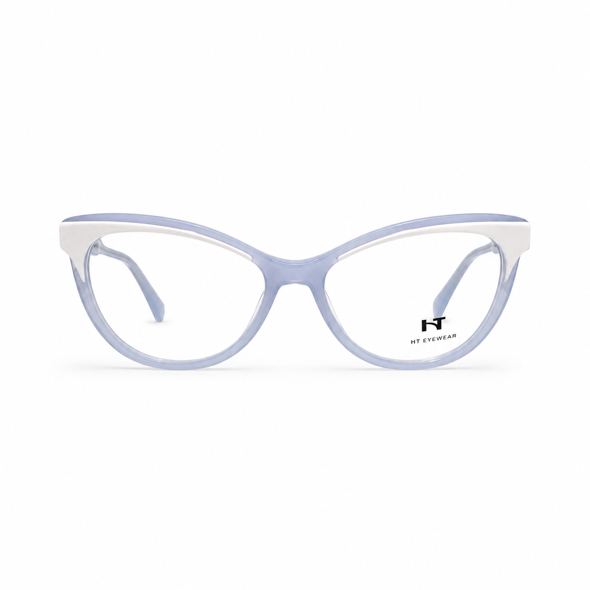 Óculos de Grau HT Eyewear Feminino Lavanda com Branco
