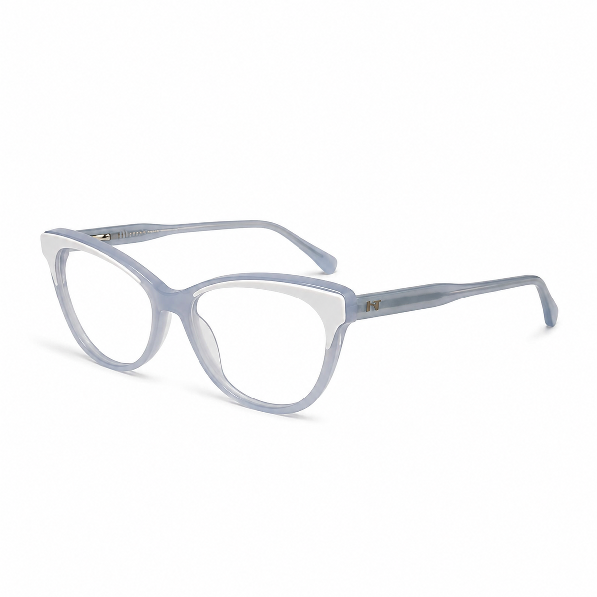 Óculos de Grau HT Eyewear Feminino Lavanda com Branco