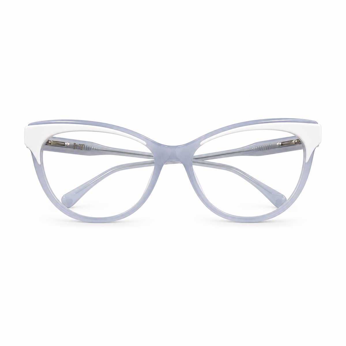 Óculos de Grau HT Eyewear Feminino Lavanda com Branco