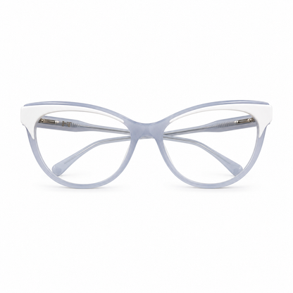 Óculos de Grau HT Eyewear Feminino Lavanda com Branco