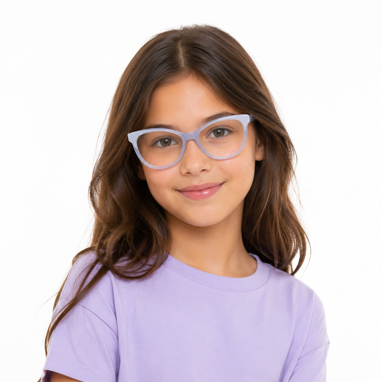 Óculos de Grau HT Eyewear Feminino Lavanda com Branco