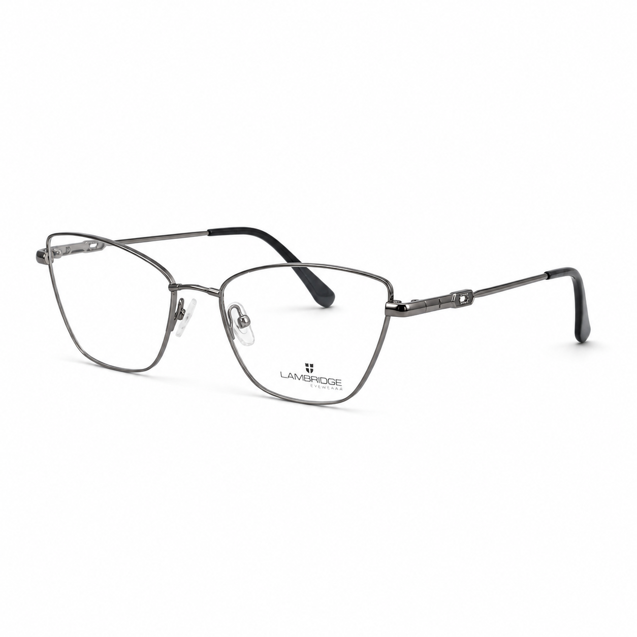 Óculos de Grau Cambridge Feminino Prata Geométrico