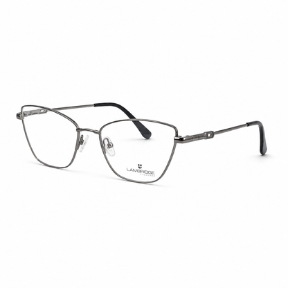 Óculos de Grau Cambridge Feminino Prata Geométrico