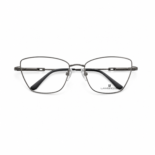 Óculos de Grau Cambridge Feminino Prata Geométrico