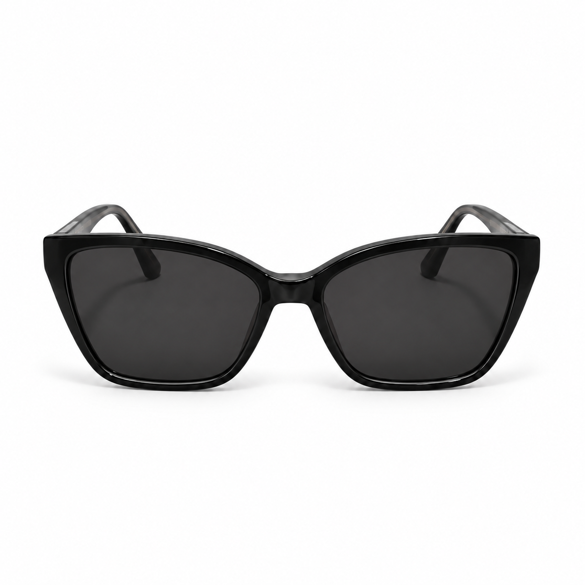 Óculos Clip-On Feminino LUC Gatinho Transparente com Preto e Clip Solar