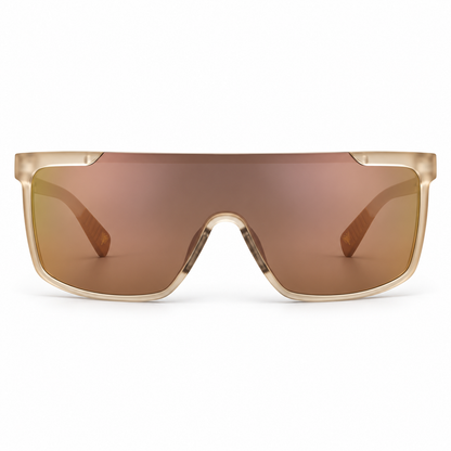 Óculos de Sol Feminino Cavalera Shield Champagne com Lente Rosé